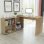 VidaXL Bureau d'angle 4 étagères Chêne