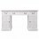 VidaXL Bureau double caisson blanc 140x48x80cm