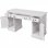 VidaXL Bureau double caisson blanc 140x48x80cm