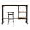 VidaXL Bureau et tabouret pliants en bois de manguier massif 115x50x76cm