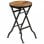 VidaXL Bureau et tabouret pliants en bois de manguier massif 115x50x76cm