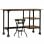 VidaXL Bureau et tabouret pliants en bois de manguier massif 115x50x76cm