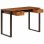VidaXL Bureau en bois de Sesham massif et acier 110x55x78cm