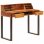VidaXL Bureau en bois de Sesham massif et acier 110x50x94cm