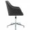 VidaXL Silla de Oficina Giratoria Tela Gris Oscuro
