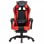 Sedia da gaming VidaXL con poggiapiedi in pelle sintetica rossa/nera