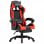 Sedia da gaming VidaXL con poggiapiedi in pelle sintetica rossa/nera