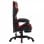 Sedia da gaming VidaXL con poggiapiedi in pelle sintetica rossa/nera