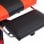 Sedia da gaming VidaXL con poggiapiedi in pelle sintetica rossa/nera