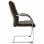 VidaXL Chaise de bureau en porte-à-faux en simili cuir gris