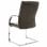 VidaXL Chaise de bureau en porte-à-faux en simili cuir gris