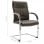 VidaXL Chaise de bureau en porte-à-faux en simili cuir gris