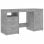 VidaXL Bureau en aggloméré 140x50x76 cm Gris béton