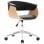 VidaXL Silla de Oficina Giratoria Madera Curvada Cuero Sintético Negro