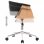 VidaXL Silla de Oficina Giratoria Madera Curvada Cuero Sintético Negro