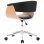 VidaXL Silla de Oficina Giratoria Madera Curvada Cuero Sintético Negro