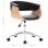 VidaXL Silla de Oficina Giratoria Madera Curvada Cuero Sintético Negro