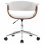 VidaXL Silla Oficina Giratoria Madera Curvada Cuero Sintético Blanco