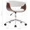 VidaXL Silla Oficina Giratoria Madera Curvada Cuero Sintético Blanco