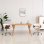 VidaXL Silla Oficina Giratoria Madera Curvada Cuero Sintético Blanco