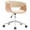 VidaXL Silla de Oficina Giratoria Madera Curvada Cuero Sintético Crema