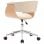 VidaXL Silla de Oficina Giratoria Madera Curvada Cuero Sintético Crema