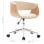 VidaXL Silla de Oficina Giratoria Madera Curvada Cuero Sintético Crema