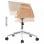 VidaXL Silla de Oficina Giratoria Madera Curvada Cuero Sintético Crema