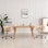 VidaXL Silla de Oficina Giratoria Madera Curvada Cuero Sintético Crema
