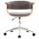 VidaXL Silla de Oficina Giratoria de Madera Curvada y Tela Gris Taupe