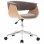VidaXL Silla de Oficina Giratoria de Madera Curvada y Tela Gris Taupe