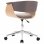 VidaXL Silla de Oficina Giratoria de Madera Curvada y Tela Gris Taupe