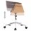 VidaXL Silla de Oficina Giratoria de Madera Curvada y Tela Gris Taupe