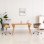 VidaXL Silla de Oficina Giratoria de Madera Curvada y Tela Gris Taupe