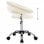 VidaXL Chaise de Travail à Roulettes Cuir Synthétique Crème