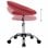 VidaXL Silla de Trabajo con Ruedas Cuero Sintético Rojo Tinto