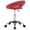 VidaXL Silla de Trabajo con Ruedas Cuero Sintético Rojo Tinto