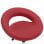 VidaXL Silla de Trabajo con Ruedas Cuero Sintético Rojo Tinto