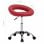 VidaXL Silla de Trabajo con Ruedas Cuero Sintético Rojo Tinto