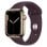 Apple Watch Series 7 GPS + Cellular 45mm OLED Acier Doré Bracelet Bordeaux Étanche IP6X SpO2 ECG