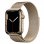 Apple Watch Series 7 GPS + Cellular 45mm Caixa Aço Inoxidável Dourada com Bracelete Malha Dourada