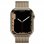 Apple Watch Series 7 GPS + Cellular 45mm Caixa Aço Inoxidável Dourada com Bracelete Malha Dourada