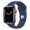 Apple Watch Series 7 GPS + Cellular, 45mm Cassa in Acciaio inossidabile Grafite con Cinturino Sport Azzurro