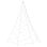 vidaXL Arbre mural avec crochet en métal 260 LED blanc froid 3 m