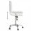 VidaXL Chaise de bureau pivotante en cuir synthétique blanc