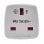 Eurobric Adaptador de Viaje UK-EU Blanco