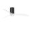 Faro Mini Tube Fan Ventoinha de Teto com Luz e Comando 32W Preto Brilhante/Transparente