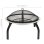VidaXL brasero et barbecue 2 en 1 avec tisonnier acier inoxydable 56x56x49 cm