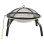 VidaXL brasero et barbecue 2 en 1 avec tisonnier acier inoxydable 56x56x49 cm