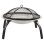 VidaXL brasero et barbecue 2 en 1 avec tisonnier acier inoxydable 56x56x49 cm